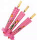 3 Pack Asian Parasols – 32" Pink Nylon Umbrellas with Bamboo Frame, Hand-Painted Floral Design
