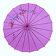 3 Pack Purple Nylon Umbrella Parasol Photography Dance 32 in Adult Size