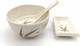 60 Pack Beige Reed Melamine Japanese Chinese Rice Pho Wonton Soup Spoons