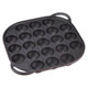 Takoyaki Pan Cast Iron Takoyaki Maker Skillet Griddle Japanese Octopus Meat Ball Mold Maker, 21 Molds