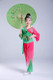 12 Pack Green Nylon Umbrella Parasol Dance Decorate 22 in Kid Size