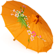 Tangerine Orange Oriental Parasol – 32" Nylon Umbrella, 3 Pack