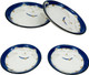Set of 4 Japanese Porcelain Dipping Sauce Dishes – 4.75" Blue Maneki Neko Lucky Cat Pattern, Made in Japan Set of 4 Japanese Porcelain Dipping Sauce Dishes – 4.75" Blue Maneki Neko Lucky Cat Pattern, Made in Japan