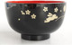 2 Pack Plastic Soup Bowls Bunny and Moon Pattern 4.25-Inch Lacquer Finish Made in Japan