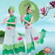 12 Pack Light Green Nylon Umbrella Parasol Dance 32 in Adult Size