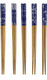 10 Pack 5 Pair Bamboo Chopsticks Reusable Wood Chop Sticks Gift Set Dishwasher Safe 9 inch Blue Print