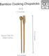 2 Pack 13 inch Long Bamboo Cooking Chopsticks with Spoon and Fork 3-in-1 Taste and Cook Cooking Utensil