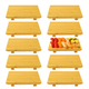 10 Pack Extra Large Japanese Bamboo Sushi Geta Serving Plates – 11.5×6.75" Restaurant Grade