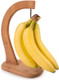 2 Pack Bamboo Banana Hanger Bamboo Wood Banana Hook Fruit Holder Grape Holder Countertop Banana Holder Stand