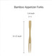 600 Pcs Appetizer Forks Mini Bamboo Forks for Cocktail hourderve Forks Disposable Bamboo Picks Party Toothpick 3.5 inches