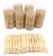 600 Pcs Appetizer Forks Mini Bamboo Forks for Cocktail hourderve Forks Disposable Bamboo Picks Party Toothpick 3.5 inches