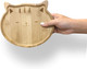 2 Pack Natural Bamboo Cat Serving Tray for Snacks Appetizer Fruit Vegetable Food Platter Picnic Kitchen Party Eco-Friendly Plates