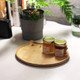 10 Pack Natural Bamboo Cat Serving Tray for Snacks Appetizer Fruit Vegetable Food Platter Picnic Kitchen Party Eco-Friendly Plates