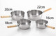 2-Pack Stainless Steel Yukihira Saucepans 16cm Cooking Pot 1.2 Quart Made in Japan