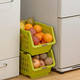 3 Pack  Japanese Stackable Storage Bin Kitchen Pantry Organizers Food Basket for Fruit Potato Condiments and Spices Green 3 Pack  Japanese Stackable Storage Bin Kitchen Pantry Organizers Food Basket for Fruit Potato Condiments and Spices Green