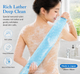 Salux Blue Nylon Japanese Beauty Skin Bath Wash Cloth – Exfoliating Body Towels, 5 Pack, Made in Japan