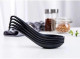 Share 4 Pcs Japanese Black Soup Spoons with Hook Black 6.5 inch 