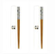 2 Pack Bamboo 8.75 in Chaton Cat Chopstick Plastic Case Made in Japan
