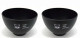 2 Pack Plastic Lacquered 4 inch Shiba Inu Soup Bowl Made in Japan