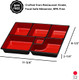 4 Pack Plastic Bento Box Lacquered 6 Compartment 11.75x9.5 inch