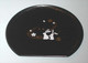 Plastic Half Moon Sushi Plate Bunny Black