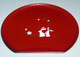 Plastic Half Moon Sushi Plate Bunny Red