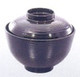 Plastic Soup Bowl w/ Lid Black