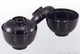 Plastic Soup Bowl w/ Lid Black