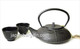 Black Cast Iron Tea Set Dragonfly