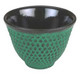 Hobnail Cast Iron Teacup Green
