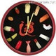 Plastic Round Sushi Wall Clock