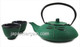 Green Cast Iron Tea Set Dragonfly