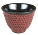 Hobnail Cast Iron Teacup Burgundy