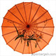 Dark Orange Oriental Parasol 32in