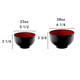 Set of 2 Japanese Soup Bowls – 38 fl oz Ramen, Udon, Pho, Rice & Cereal Bowls, Black & Red, Made in Japan
