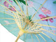 Green Transparent Chinese Parasol 22in