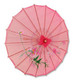 Pink Transparent Chinese Parasol 22in