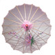 Pink Transparent Chinese Parasol 22in