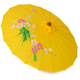 Sunflower Yellow Oriental Parasol 32in – Bamboo Wedding & Dance Umbrella