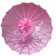 Hot Pink Transparent Japanese Parasol 30in