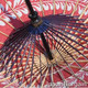 Red Japanese Kasa Paper Parasol 32in