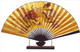 Large Oriental Table Fan Dragon 18in