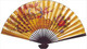 Large Oriental Wall Fan Peacock 40in