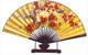 Large Oriental Table Fan Plum Blossom 18in