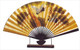 Large Oriental Table Fan Pine & Crane 18in
