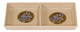 Green Melamine Two Compartment Sauce Dish