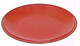 Black/Red Melamine Round Dinner Plate 11.75in