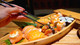 Wooden Sushi Boat Serving Tray – 16.5" Pine Sushi Plate & Sashimi Board, Handcrafted Serving Boat