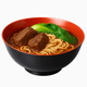 Large Japanese Ramen Bowl – 52 fl.oz Black & Red Melamine Soup Bowl for Udon, Pho, Noodles & Pasta
