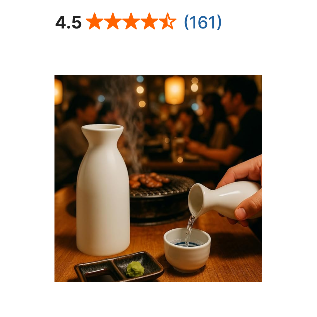 Pack of 2 Porcelain Sake Bottles – 7.5 oz Sake Carafe, Japanese Wine Decanter, White, Dishwasher & Microwave Safe